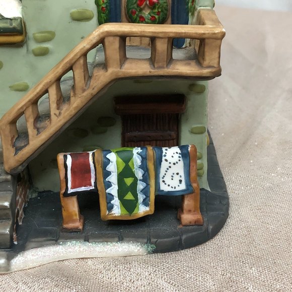 Pottery Shop Christmas Holiday Village Collectible Glitter Detail - Picture 7 of 14